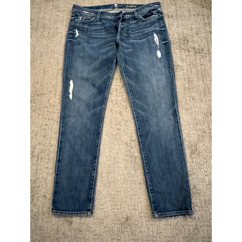 7 For All Mankind Jeans Josephina  Med Wash Size 31/30 Button Fly (P1)